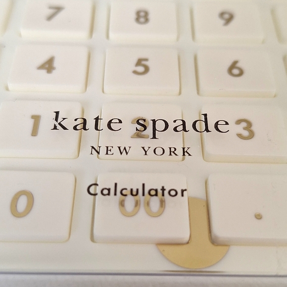 ♠️ Kate Spade New York solar office desk calculator. Gold Dot. New! - Picture 6 of 8